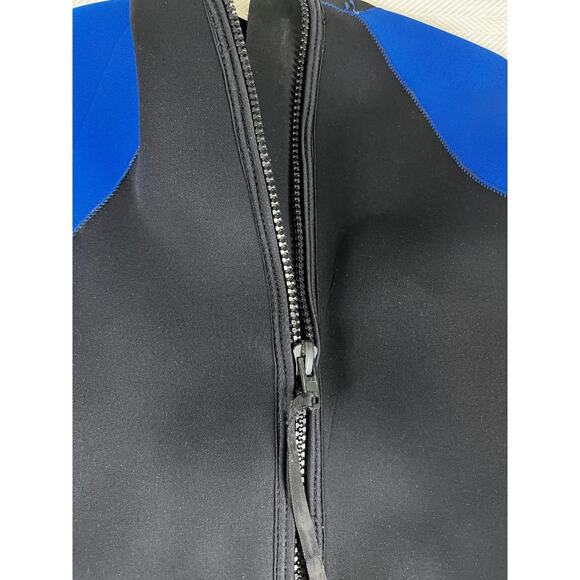 TUSA Full Wetsuit Size L Blue Black Neoprene Back Zip Diving Scuba - Picture 8 of 12